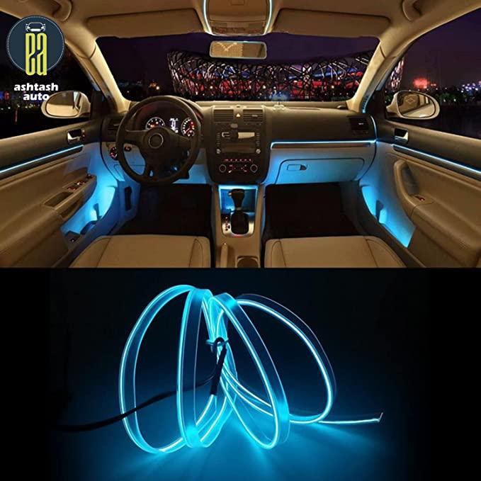 5M EL Wire Car Interior Light Neon Light, Dance Party Decor Light Neon LED Lamp Flexible EL Wire Rope Tube Waterproof LED Strip ? (Only EL Wire)